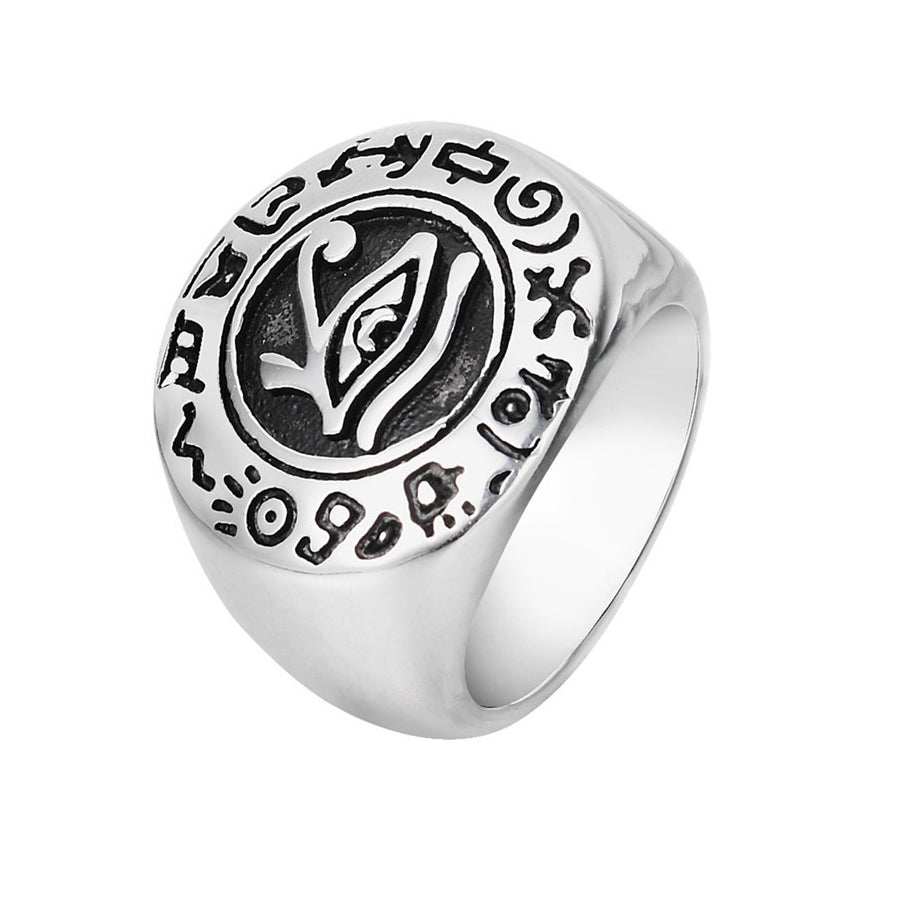 Eye of Horus Retro Titanium Ring for Men