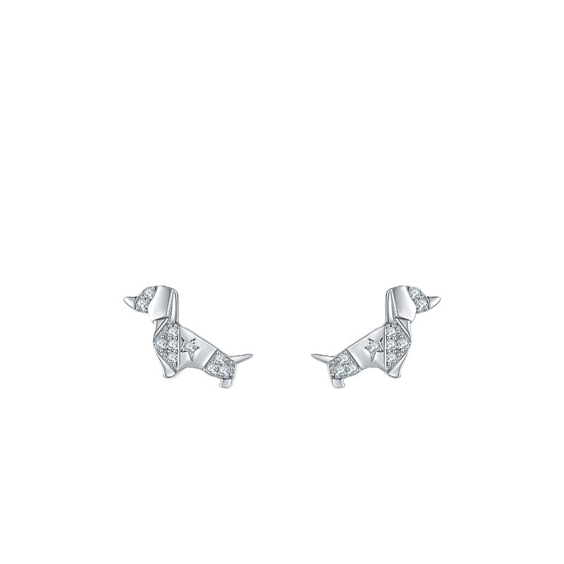 Sterling Silver Puppy Earrings - Feminine and Charming Ear Accessories