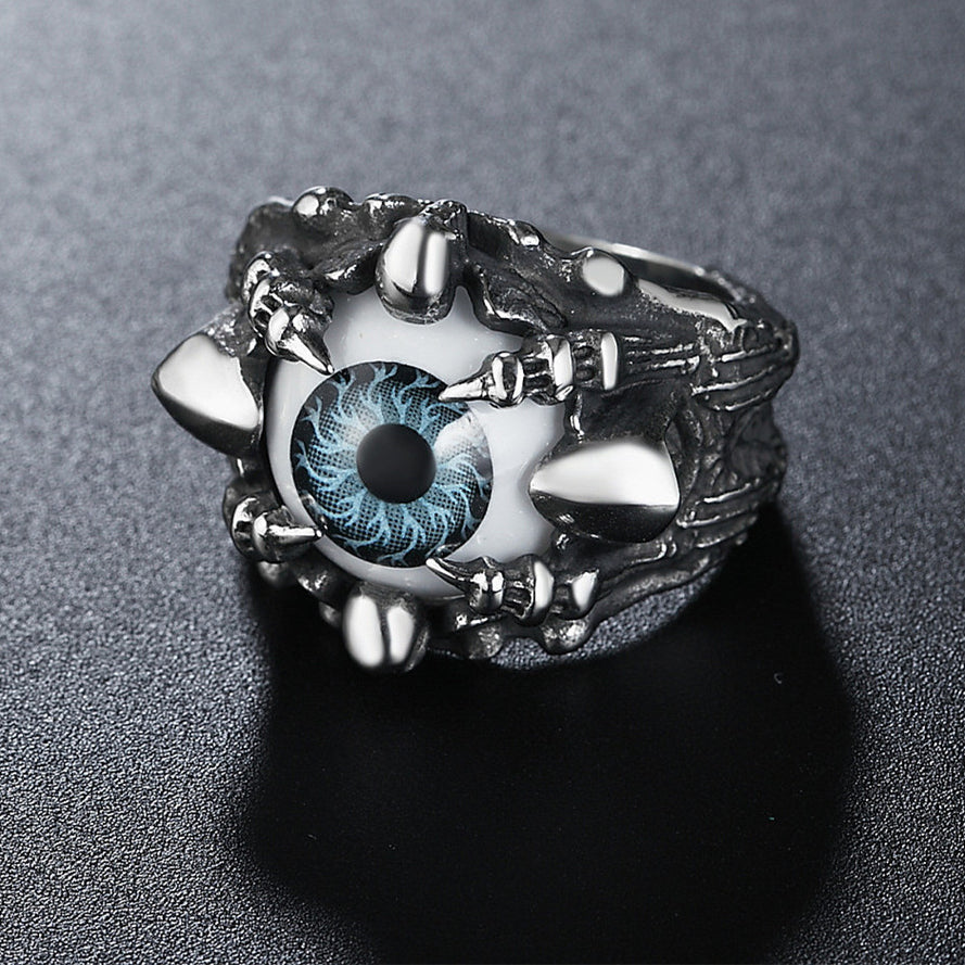 Mechanical Magic Pupil Titanium Steel Ring for Men