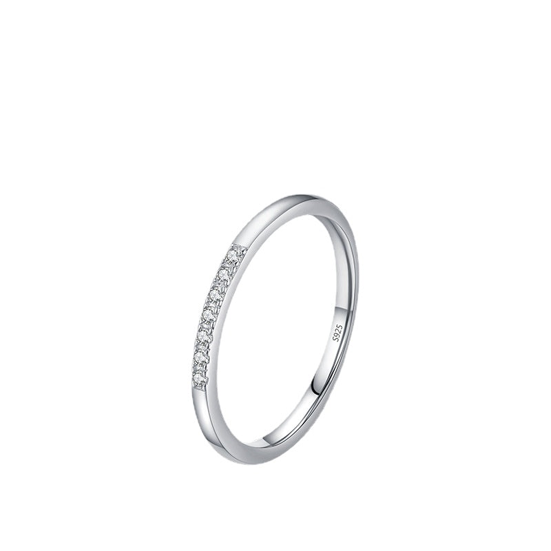 Everyday Genie Sterling Silver Zircon Ring - Size 5-10