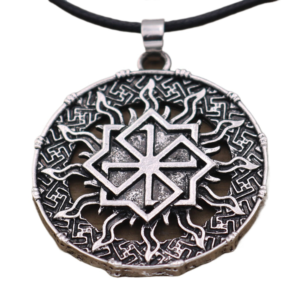 Norse Legacy Metal Necklace with Viking Rune Charm - Men's Wholesale Neckwear