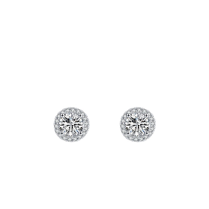 Elegant S925 Sterling Silver Star Zircon Earrings for Women's Wedding Jewelry