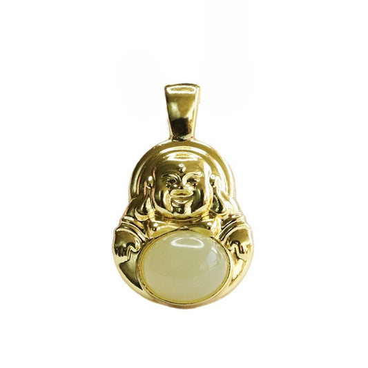 Buddha Pendant Crafted from Genuine Hetian Jade