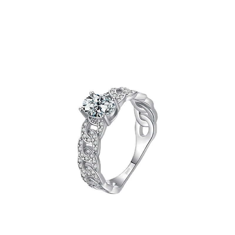 Everyday Genie Sterling Silver Zircon Ring Size 5-10