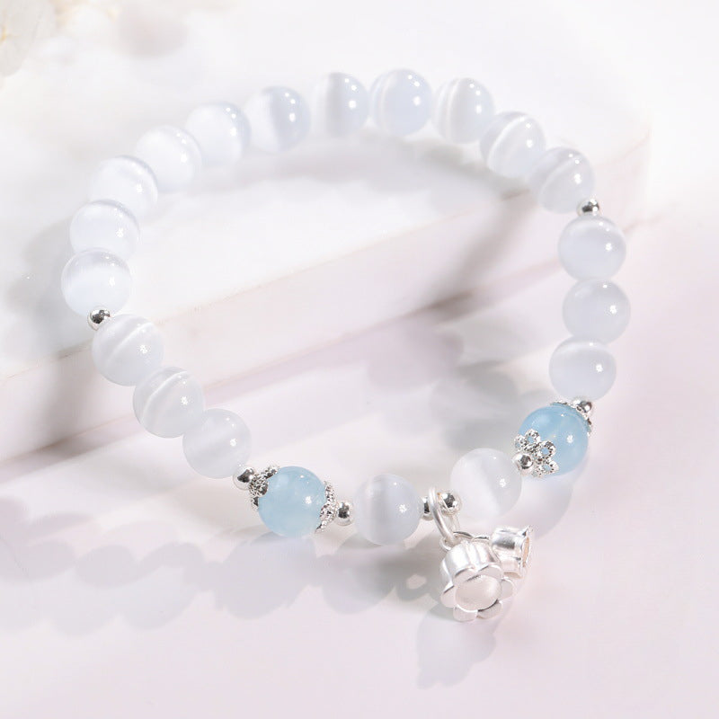 Fortune's Favor Lavender Opal and Crystal Bracelet