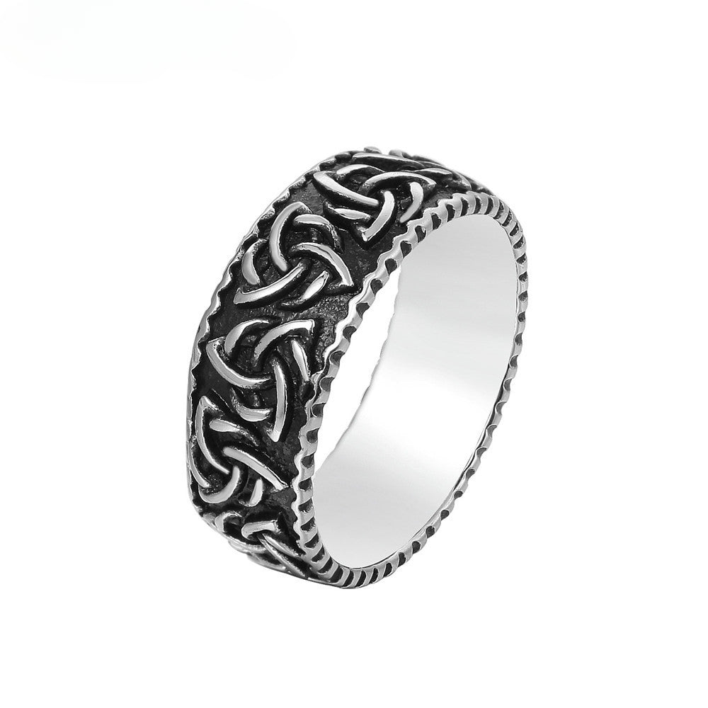 Punk Nordic Viking Titanium Steel Ring for Men