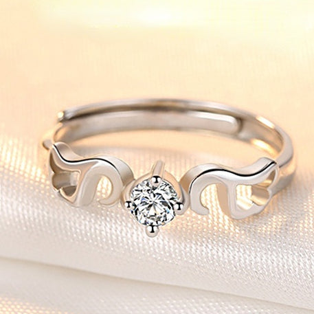 Angel Love Silver Couple Ring for Women