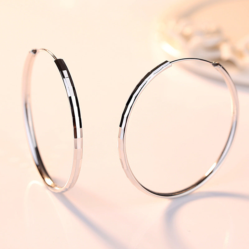 Fashion silver hoop earrings for women