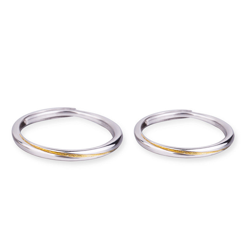 Mobius Silver Couple Ring for Women