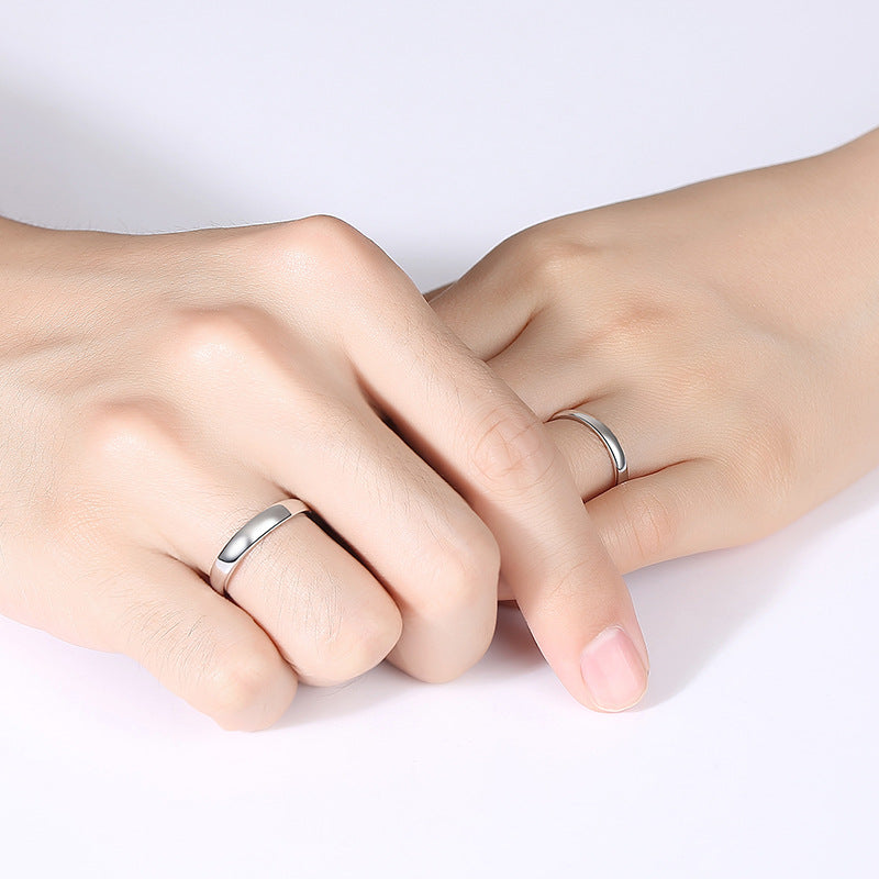 Simple Silver Couple Ring