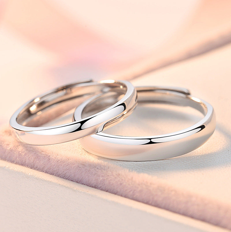 Simple Silver Couple Ring