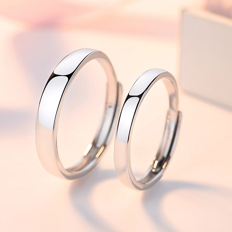 Simple Silver Couple Ring