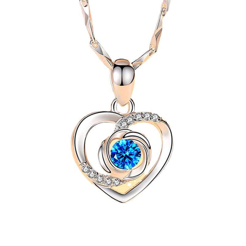 (Pendant Only) Valentine's Day Gift Eternal Heart with Zircon Silver Pendant for Women