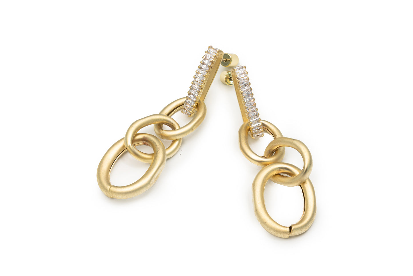 Golden Chain Drop Earrings - Golden Drop Earrings for Women