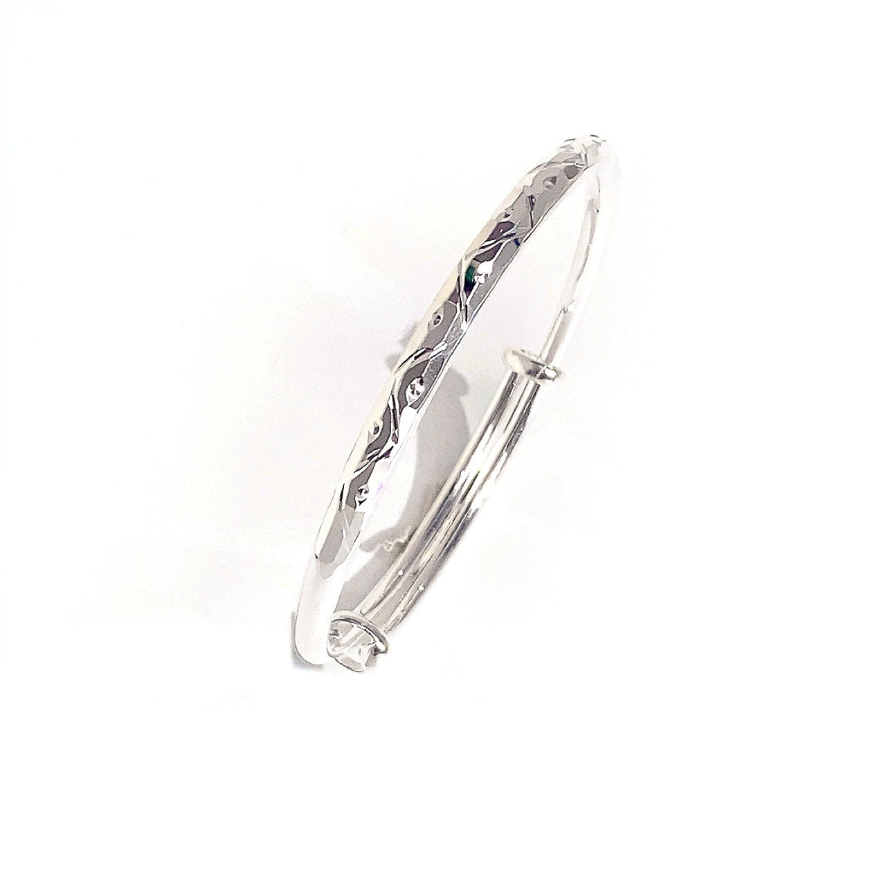 Wave Pattern Push-pull Silver Bracelet for Women