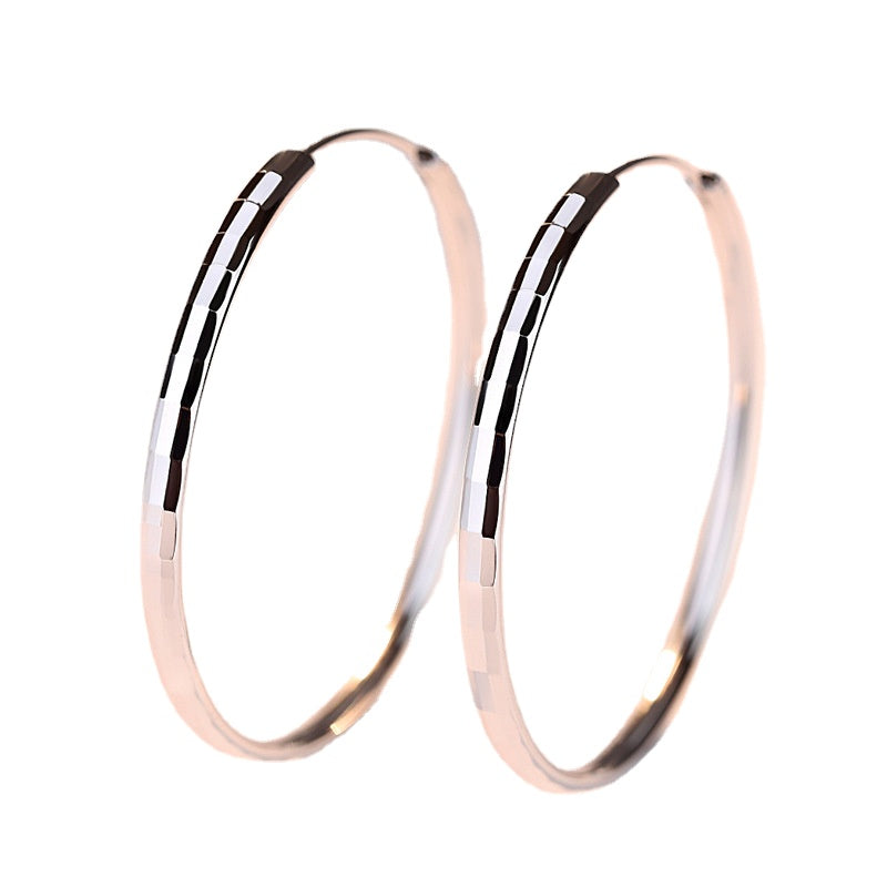 Fashion silver hoop earrings for women