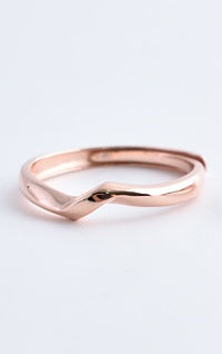 Ribbon Design Silver Couple Ring