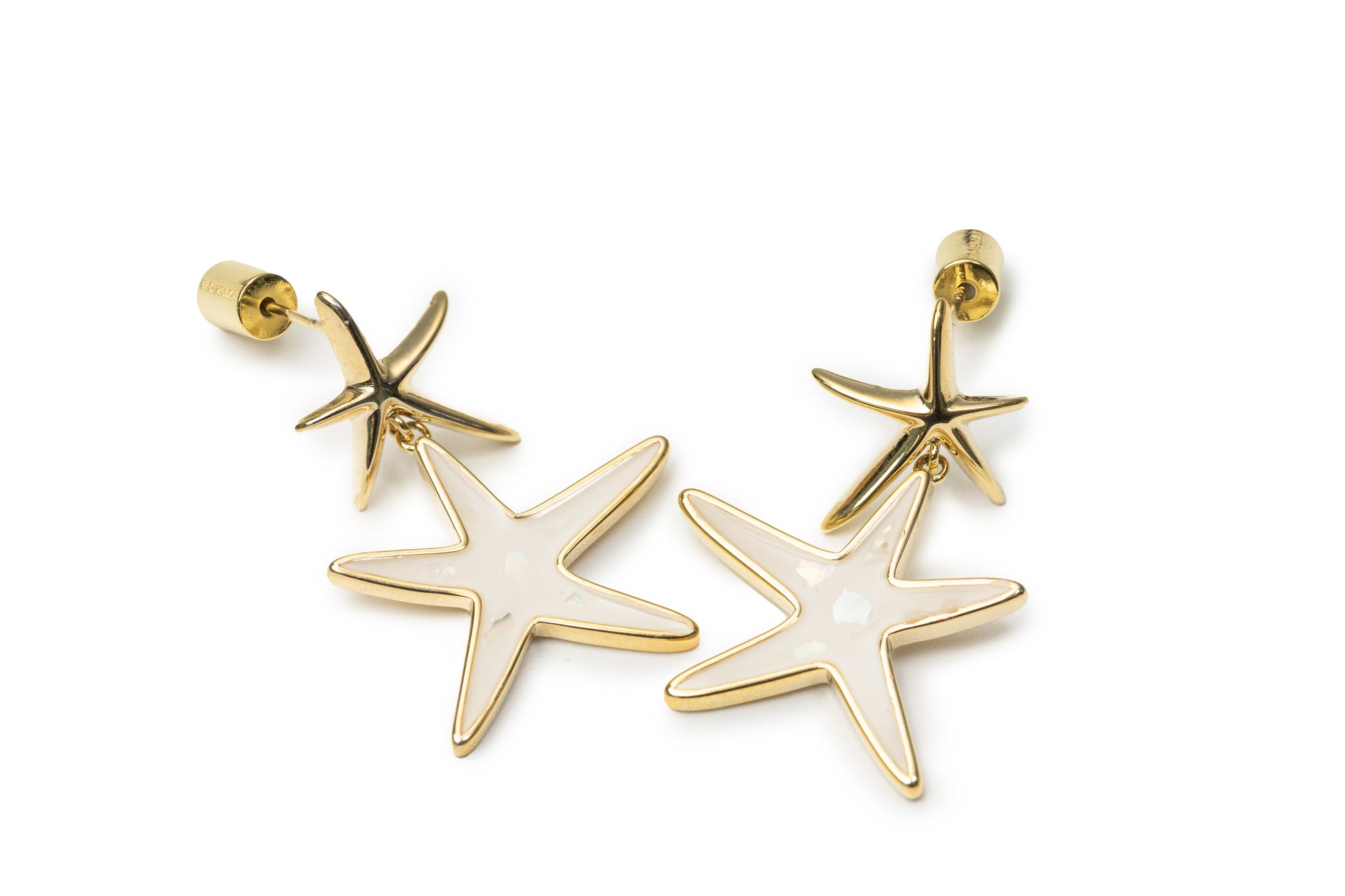 Planderful Star on Star Drop Earrings - Golden Drop Earrings
