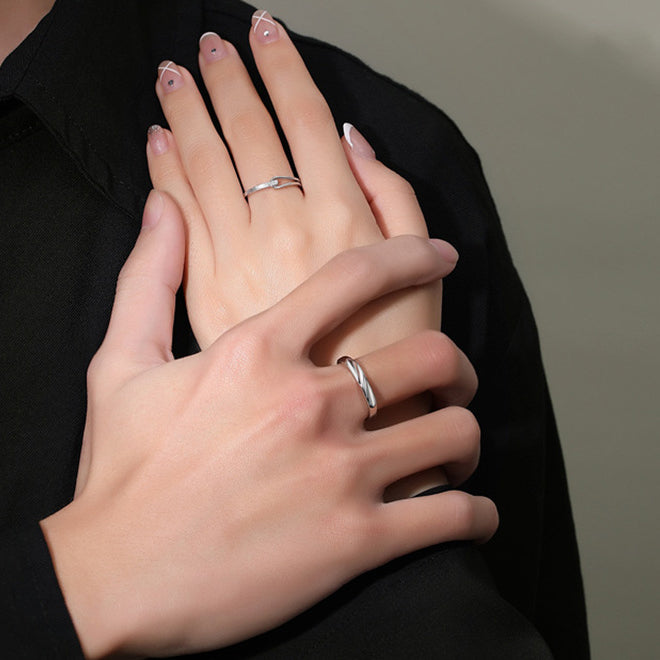 Rupert's Tears silver Couple Ring