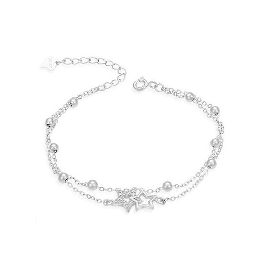 Starry Sky with Zircon Silver Bracelet for Women