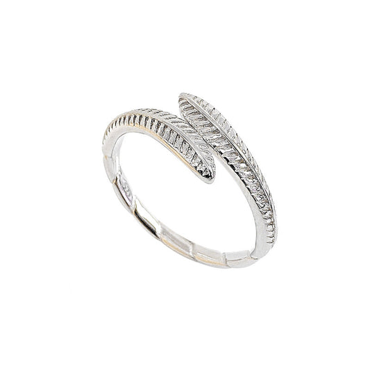 Feather Silver Ring for Women