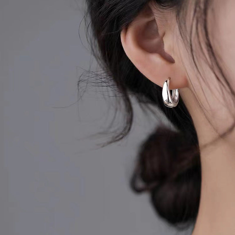 Small Silver Hoop Earrings for Women