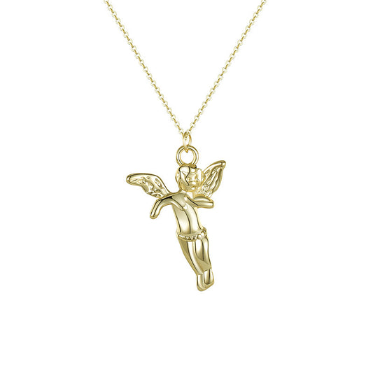 Little Angel Pendant Silver Necklace for Women