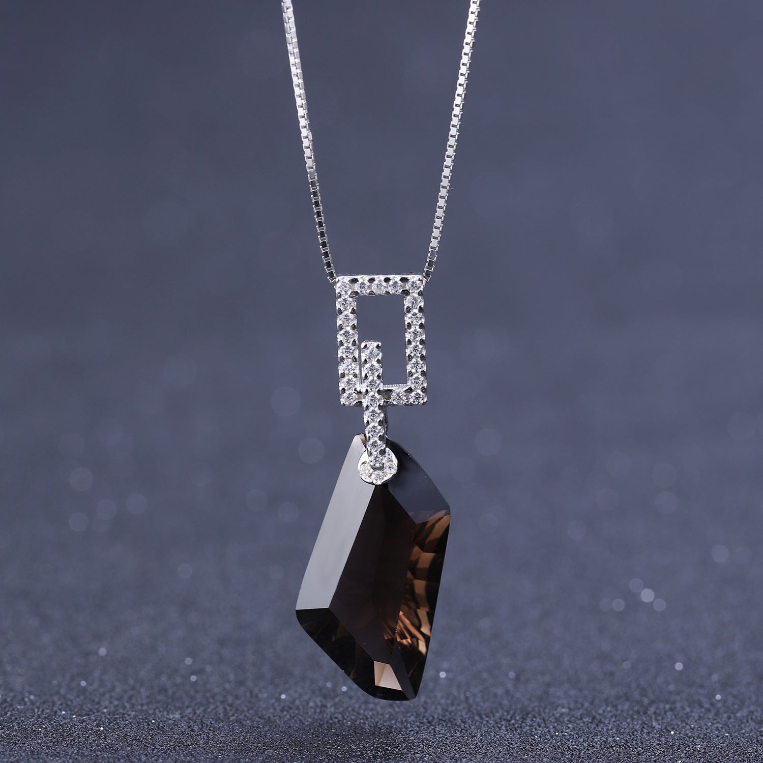 Crystal Special-shaped Pendant Silver Necklace for Women