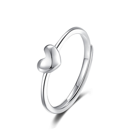 Heart-shape Silver Ring for Women