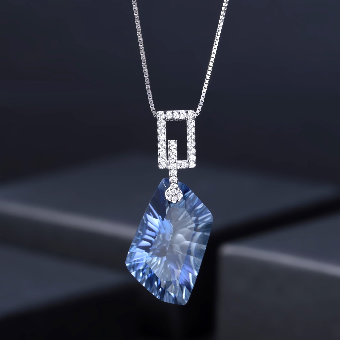 Crystal Special-shaped Pendant Silver Necklace for Women