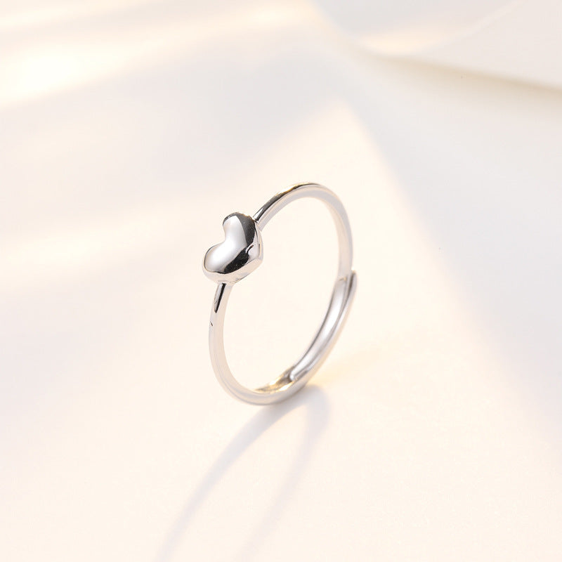 Heart-shape Silver Ring for Women