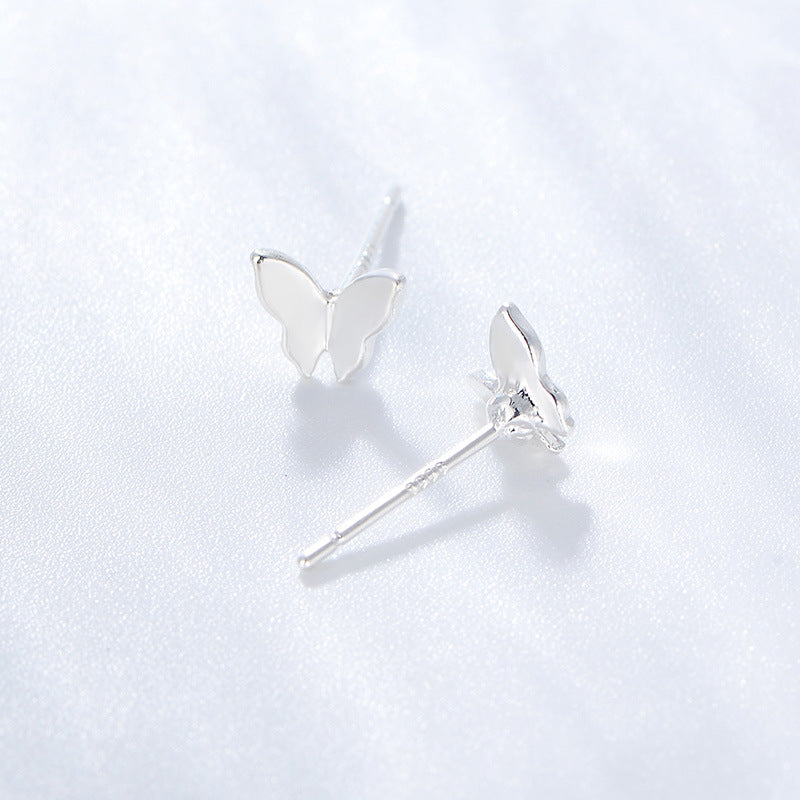 Mini Butterfly Silver Studs Earrings for Women