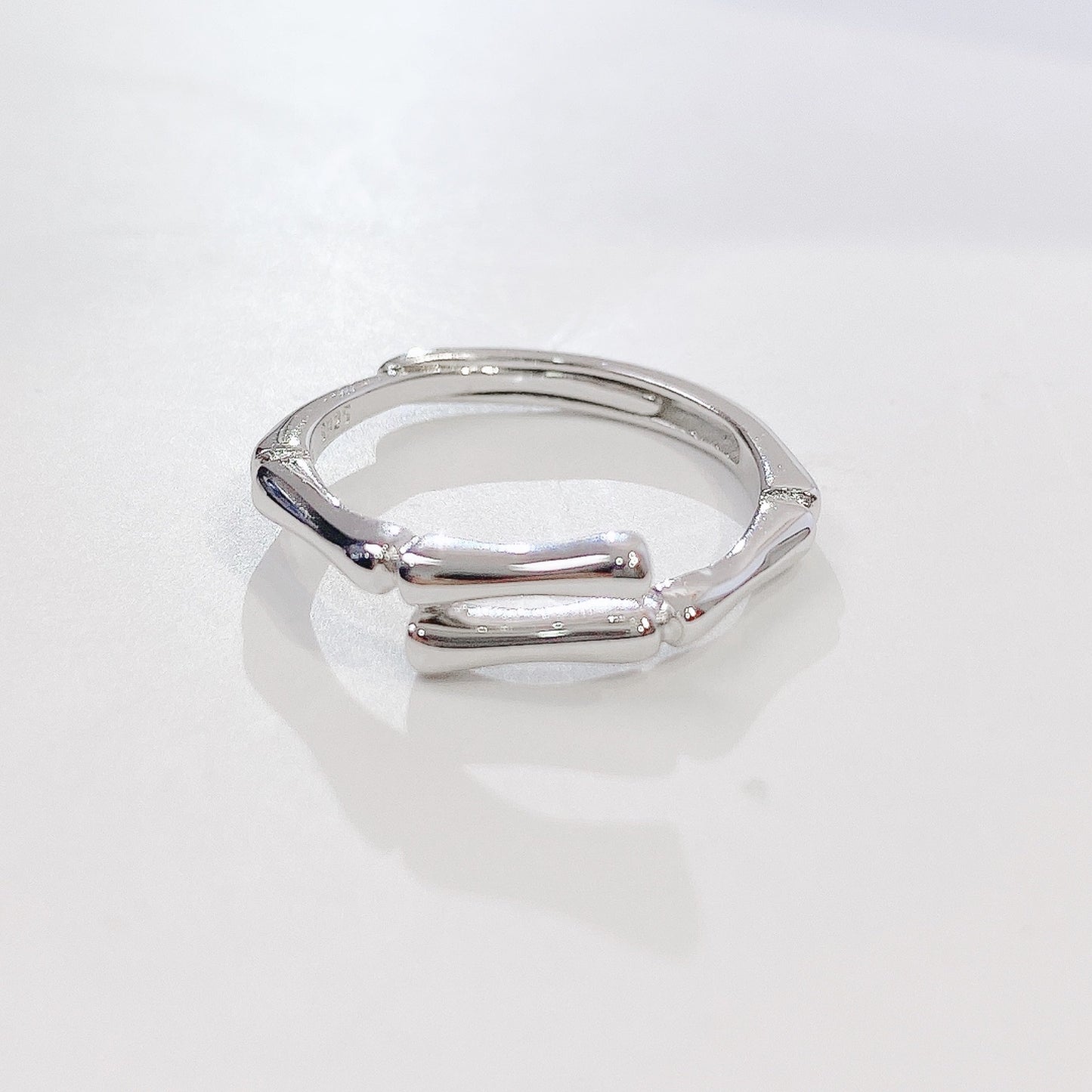 Bamboo Silver Ring for Women