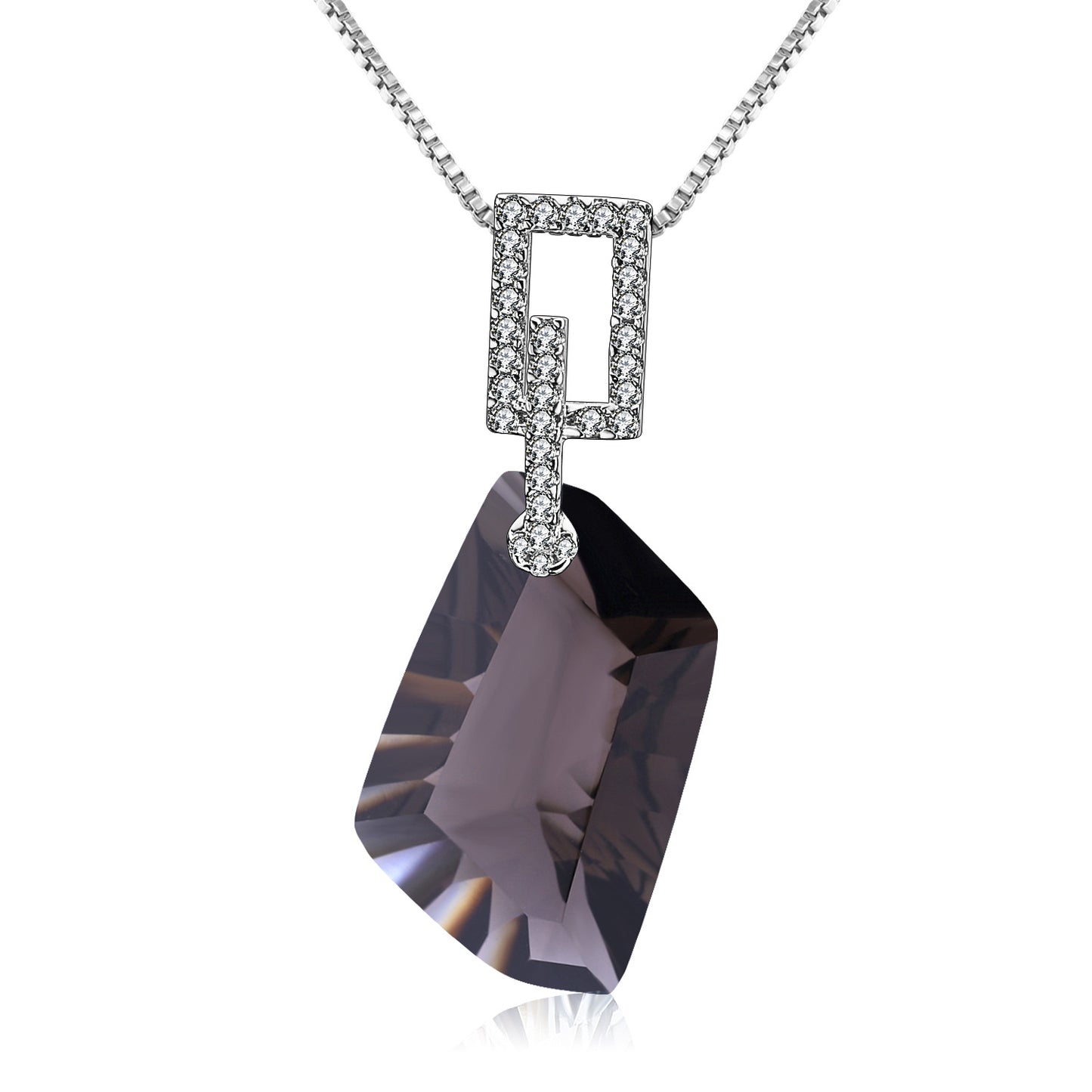 Crystal Special-shaped Pendant Silver Necklace for Women