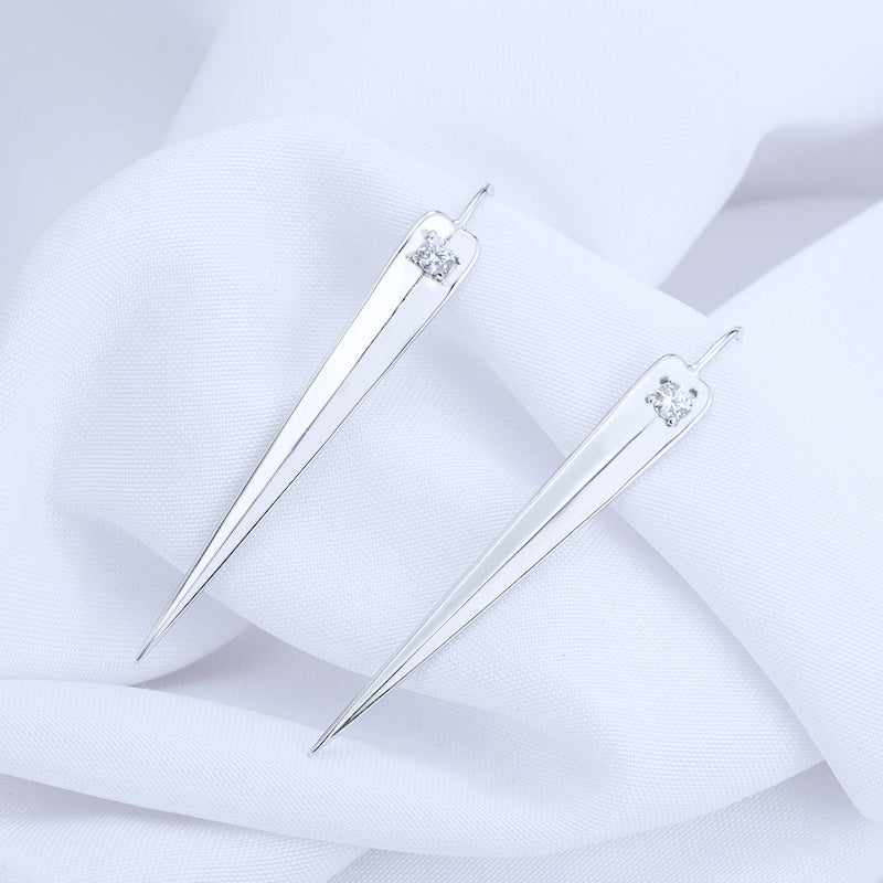 Circular Cone Silver Hook Earrings for Women