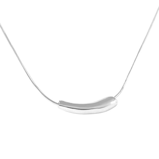 Eggplant Pendant Silver Necklace for Women