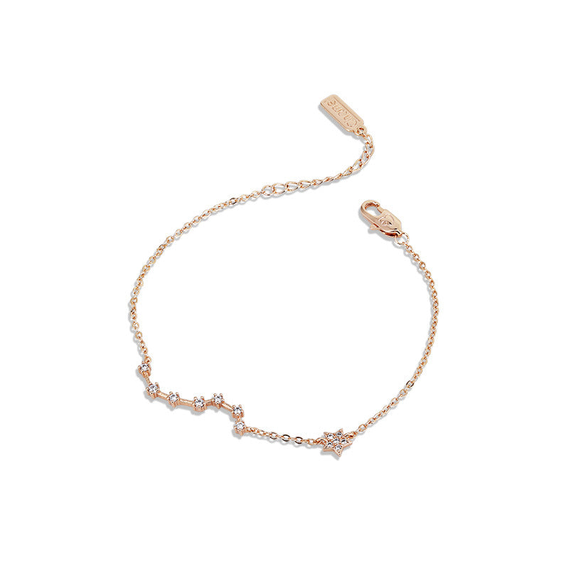 Zircon Big Dipper Silver Bracelet for Women