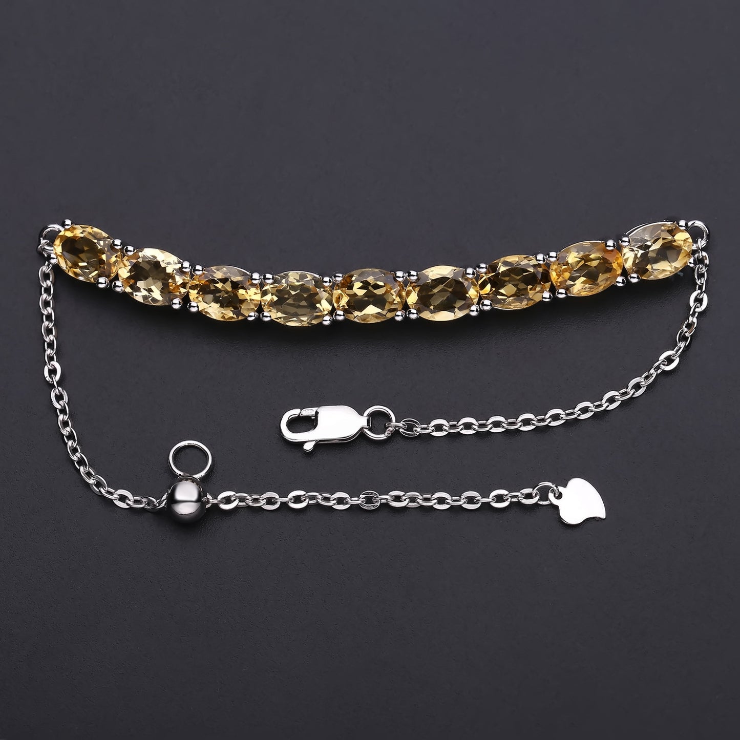 Luxury S925 Silver Natural Colour Crystal Bracelet for Women