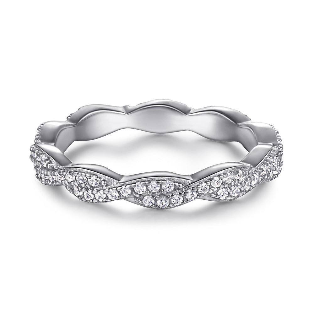 Zircon Twist Eternal Silver Ring