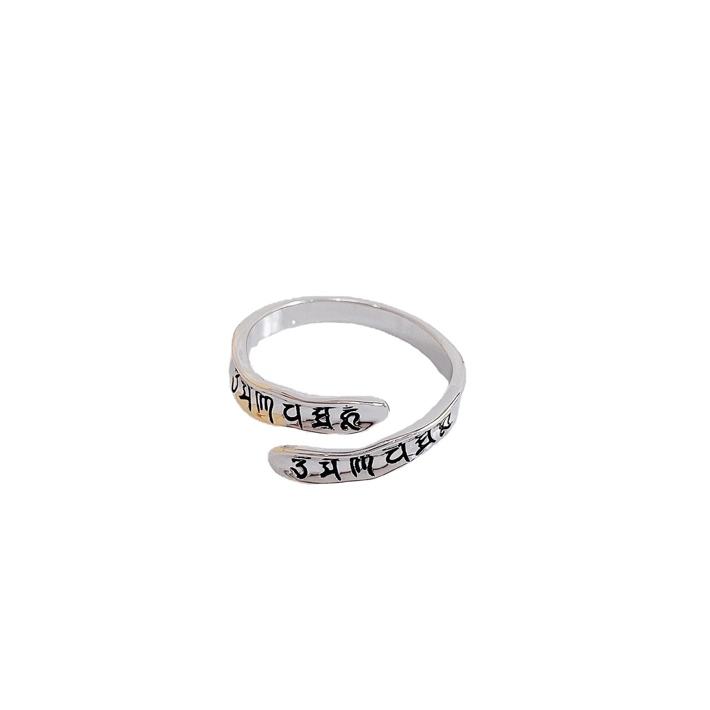 Character Pattern Silver Ring for Women