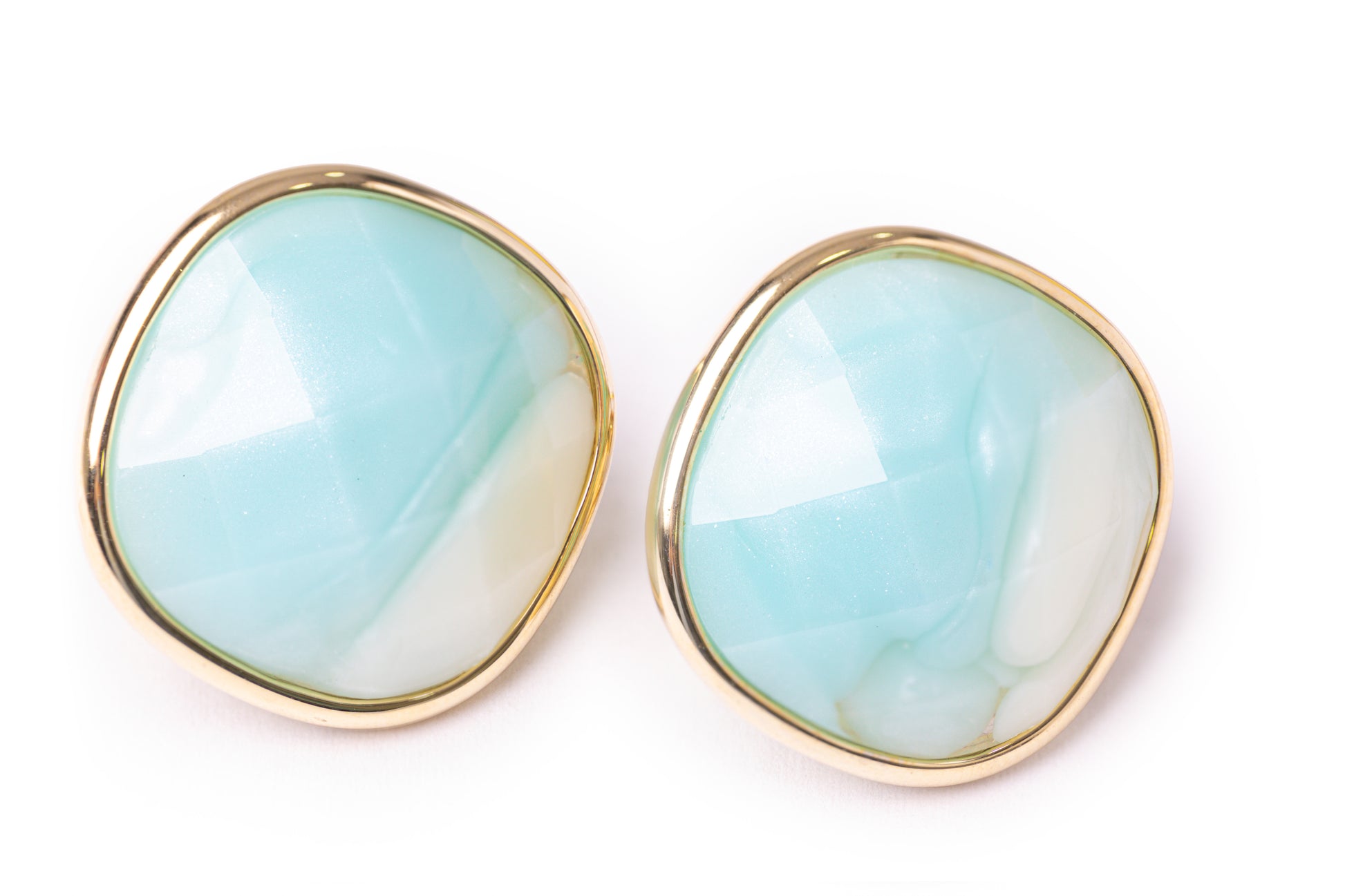 Sky Blue Round Studs