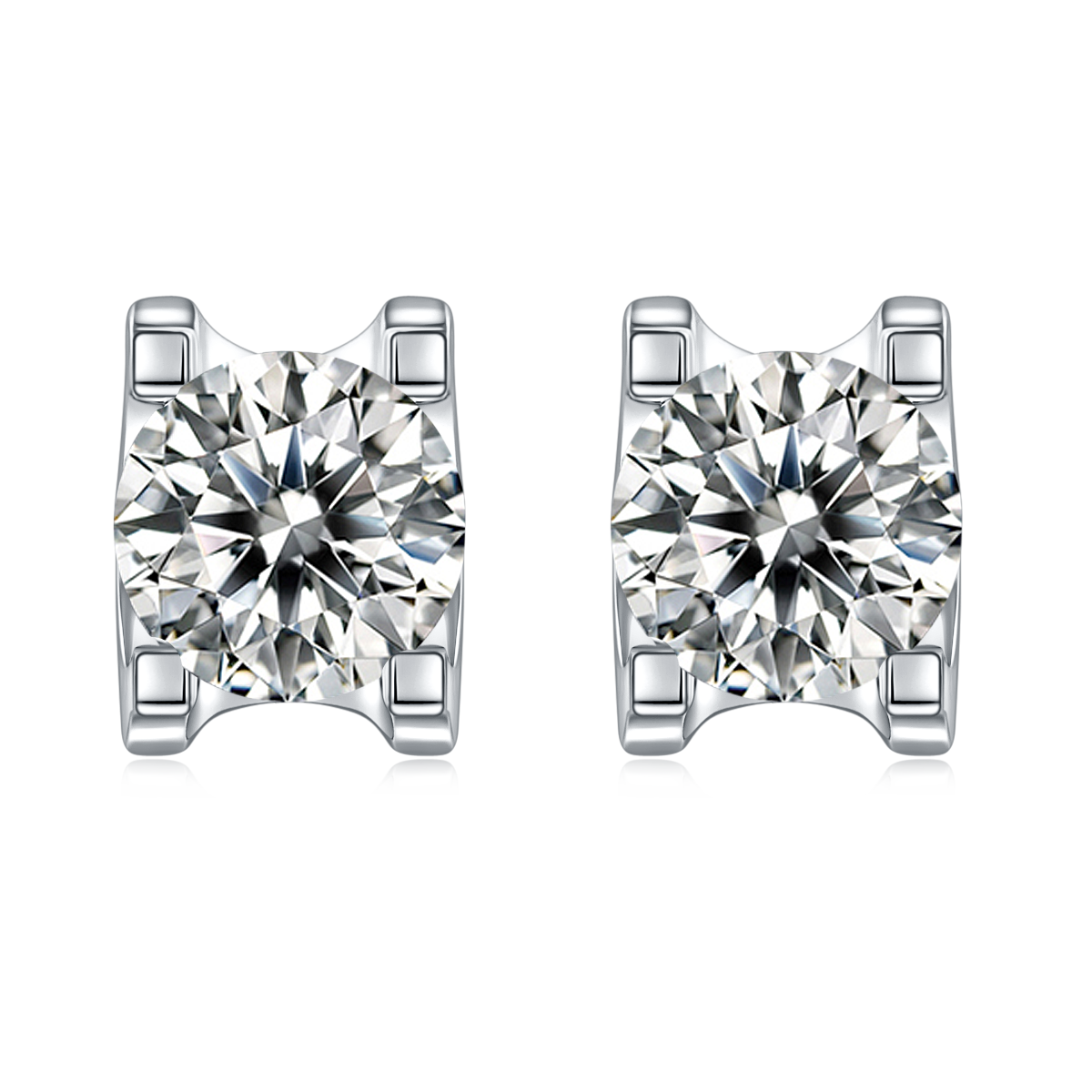 Moissanite Radiant Cut Earrings for Women