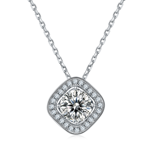 Soleste Moissanite Princess Cut Pendant for Women