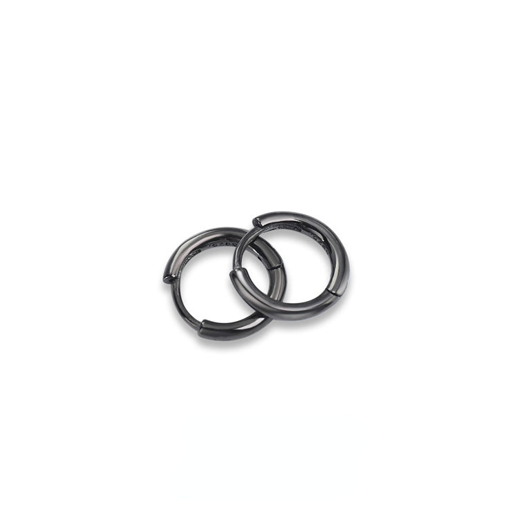 Circle Silver Hoop Earrings for Women