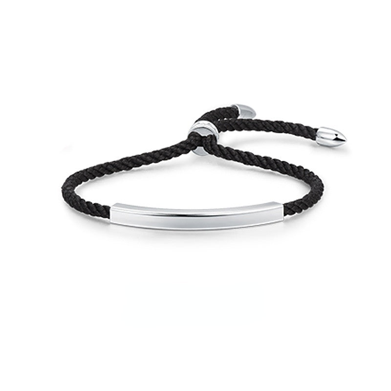 Silver Woven Rope Couple Bracelet for women