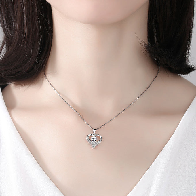 (Pendant Only) Valentine's Day Gift Love Zircon Silver Pendant for Women