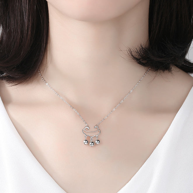 Life Lock Pendant Silver Necklace for Women