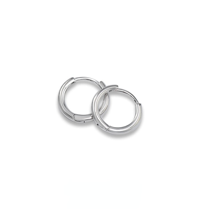 Circle Silver Hoop Earrings for Women