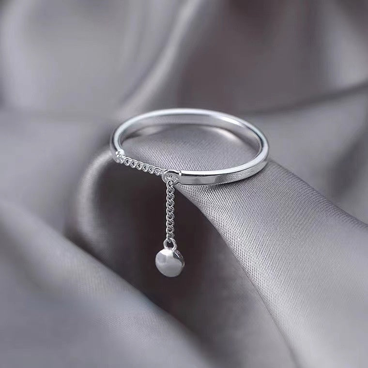 Tassel Chain Silver Ring